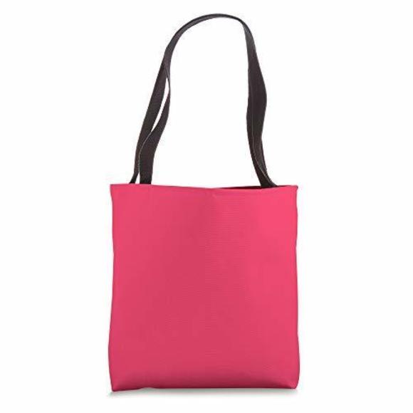 Extra Dark Brht Red Plain Solid Color Simple Classic Tote Bag :) - Picture 1 of 4